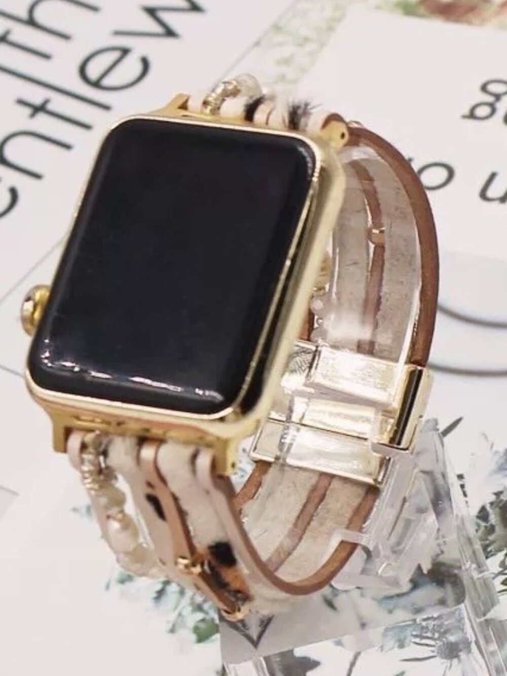 Animal Print Apple Watch Band 42/44mm Magnetic Bracelet Strap NEW | 3 Styles